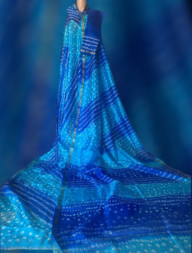 Firozi Blue saree – MAYA by dp - GST 06AAQFD9359R1ZA